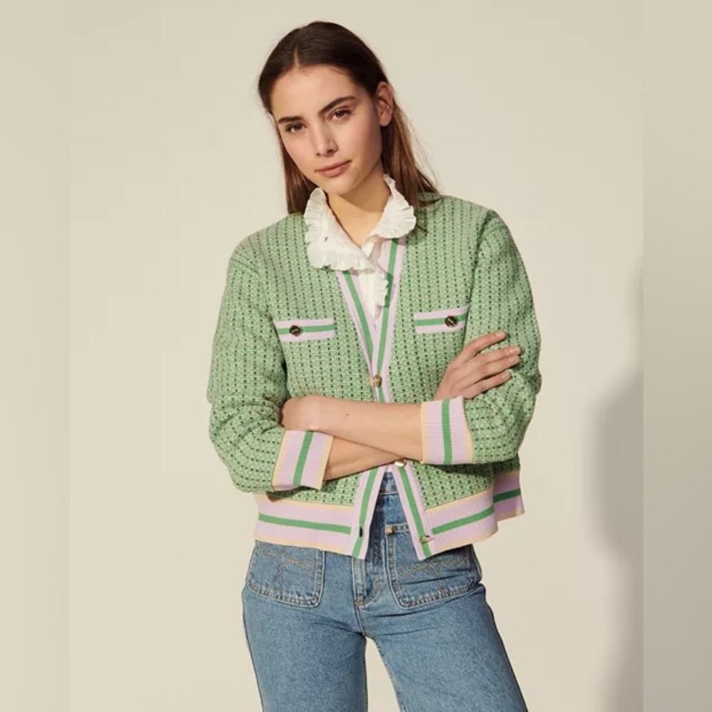 (Authentic) Sandro Tweed Cardigan